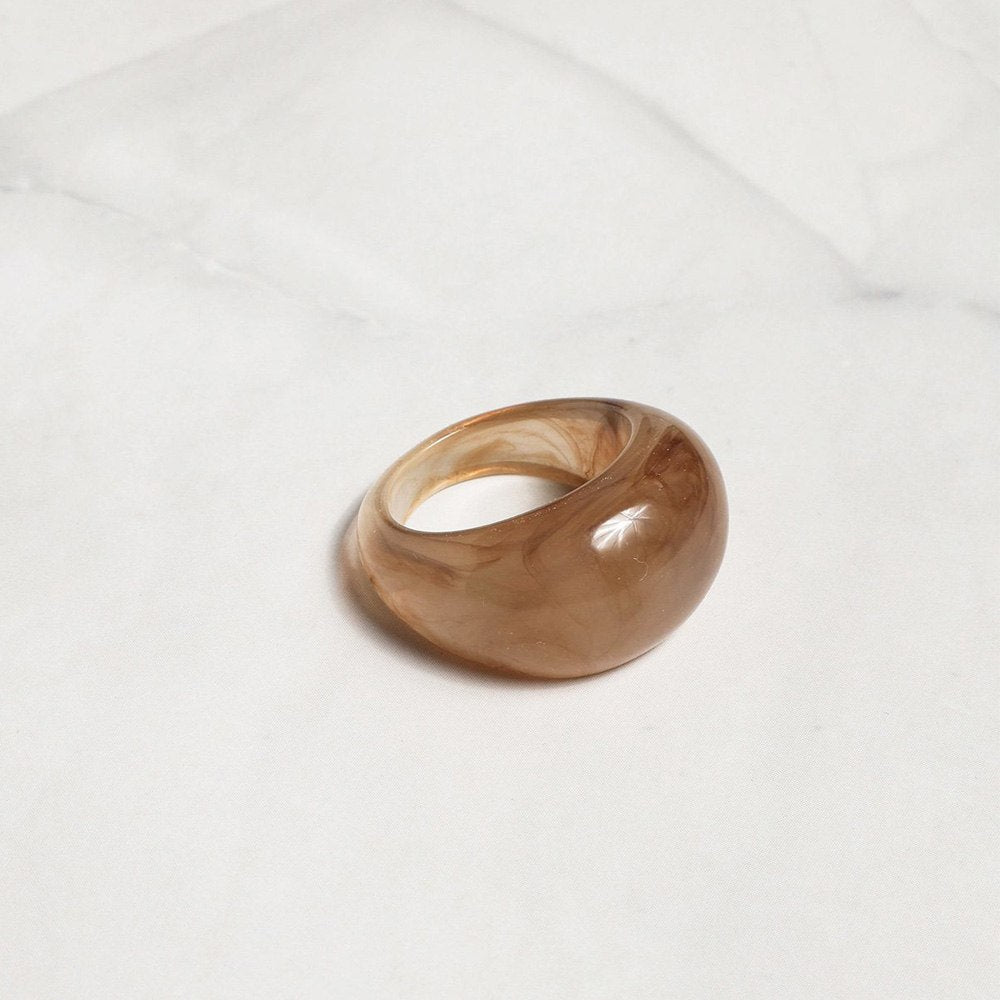 Organic pearl stacked hoops