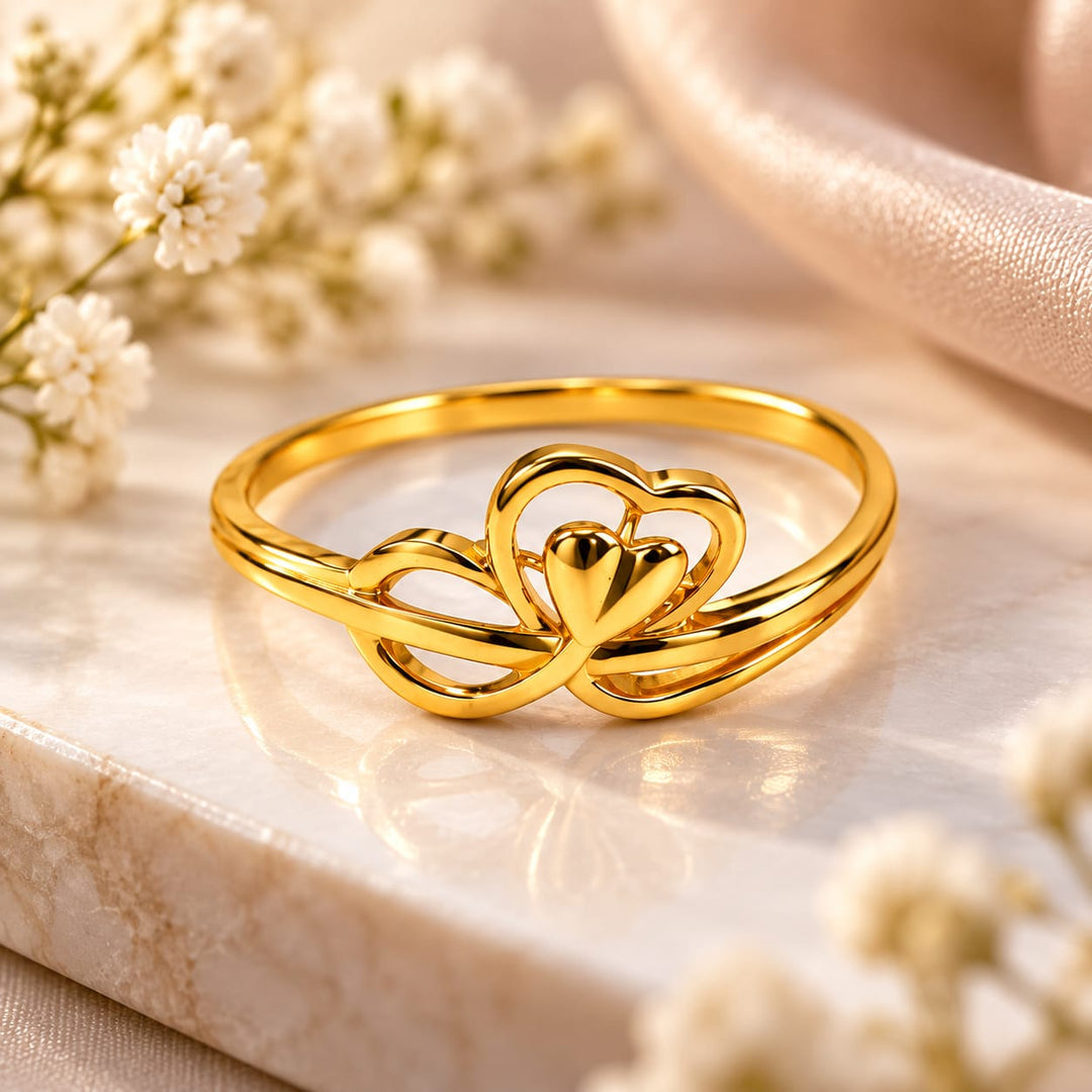 Elegant Gold Heart Ring