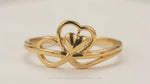 Load and play video in Gallery viewer, Elegant Gold Heart Ring
