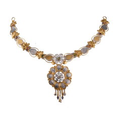 SCINTILLA  N 2822-13(Singapore design gold necklace)