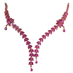 Sangam N 9693-06 ( Ruby gold necklace )