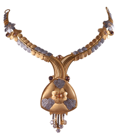 SCINTILLA N 8343-07(SINGAPORE DESIGN GOLD NECKLACE)