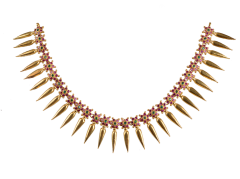 SYRANDRI N 0049-08(CHETTINAD DESIGN GOLD NECKLACE) 