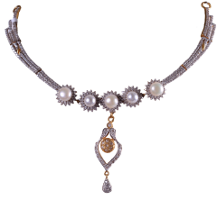 SCINTILLA  N 1408-08(singapore design gold necklace)