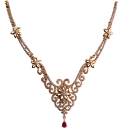 Scintilla  N 1409-08 ( Singapore design gold necklace )