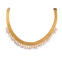 PURABI N 0824-10(calcutta design gold necklace-kasavu mala)