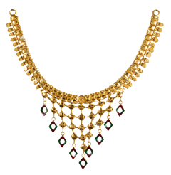 THANMAY 6448-12  (BENGALI  DESIGN  GOLD NECKLACE )