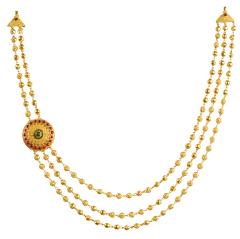 PURABI N 6458-12(CALCUTTA LAYER  DESIGN GOLD NECKLACE)