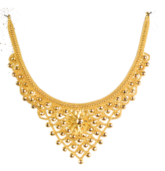 PURABHI-N-9204-12 (CALCUTTA DESIGNS IN GOLD NECKLACE)