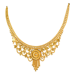 PURABHI-N-9206-12 (CALCUTTA DESIGNS IN GOLD NECKLACE)