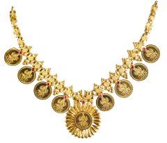 POURVIKA N 9376-12(kerala traditional gold necklace)