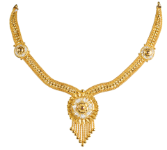 PURABHI-N-9390-12 (CALCUTTA DESIGNS IN GOLD NECKLACE)