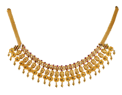 SAHARSHA N  5073-13 (gold necklace with polki stones) 