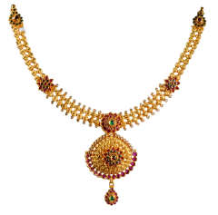 SAHARSHA N  5247-13(Polki design gold necklace) 