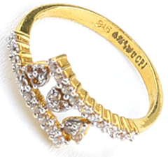 SING FR 5026-10  ( Singapore Fancy Gold Ring with Stone )