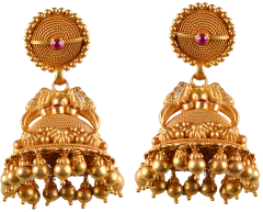 SYRANDRI DESIGN EARRING1692-14(CHETTINAD DESIGN JIMMIKKI) 