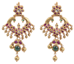 SYRANDRI EARRINGS ST2 (CHETTINADU DESIGN GOLD EARRINGS) 