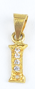 SING P 6263-04 (  Singapore design gold pendant with stone )
