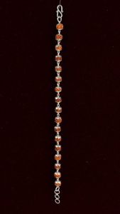Dakshin Bracelet 19( silver bracelet with rudraksham)