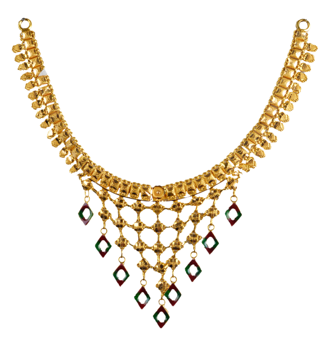 THANMAY 6448 12 BENGALI DESIGN GOLD NECKLACE