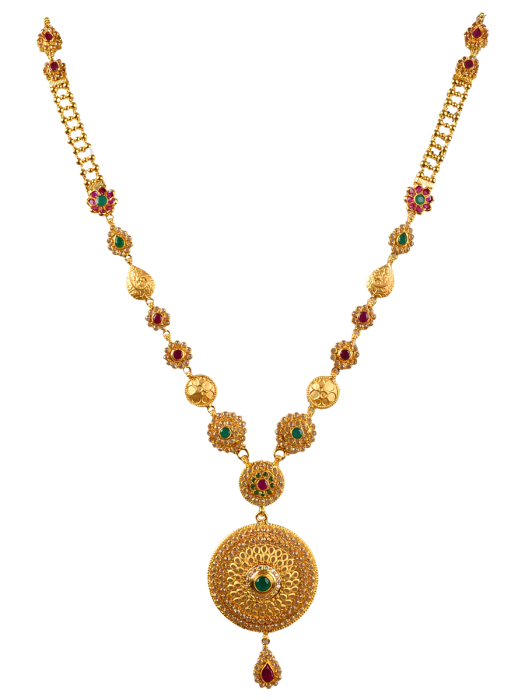 SAHARSHA N 5114 13 Polki design gold necklace