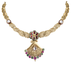 Syrandri  N 2037-13(chettinadu design gold necklace)