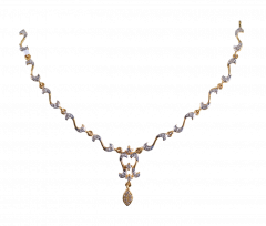 SCINTILLA N 5656-10(singapore design gold necklace)