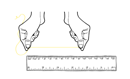 Measure the size of a ring and ring size chart